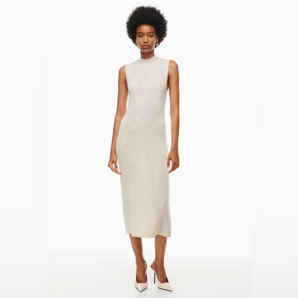 Babaton Sleeveless Knit Maxi Dress in Cream
